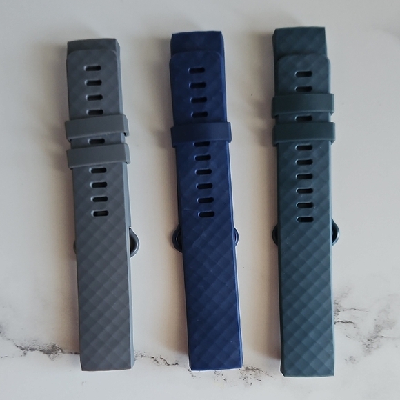 Set of Three Textured Watch Bands for Fitbit Charge 3 or Fitbit Charge 4 - Picture 1 of 2